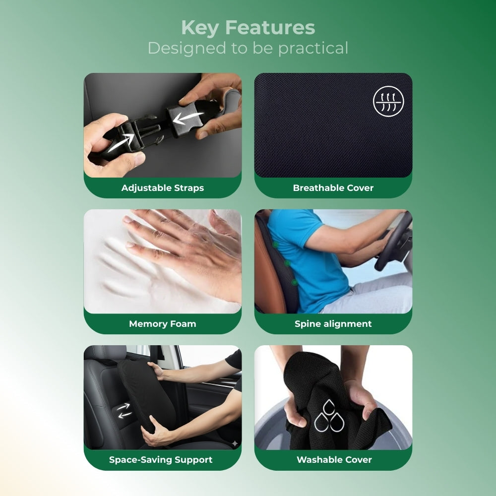 Kusho Car Spine Rest Cushion