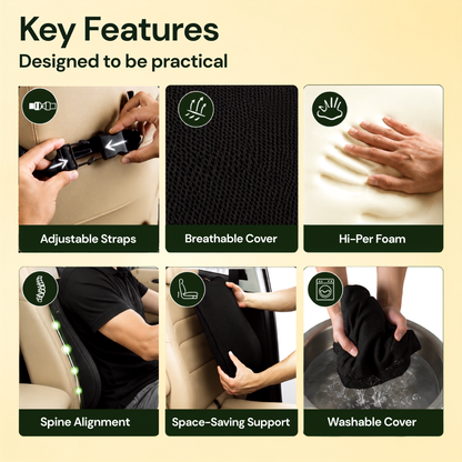 Kusho Car Spine Rest Cushion