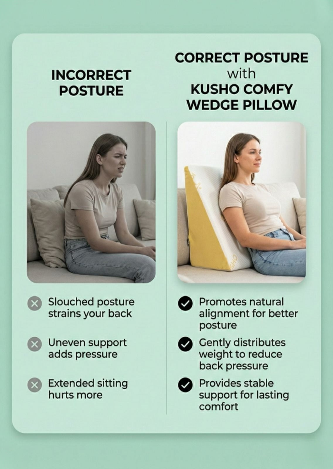 Kusho Comfy Wedge Pillow